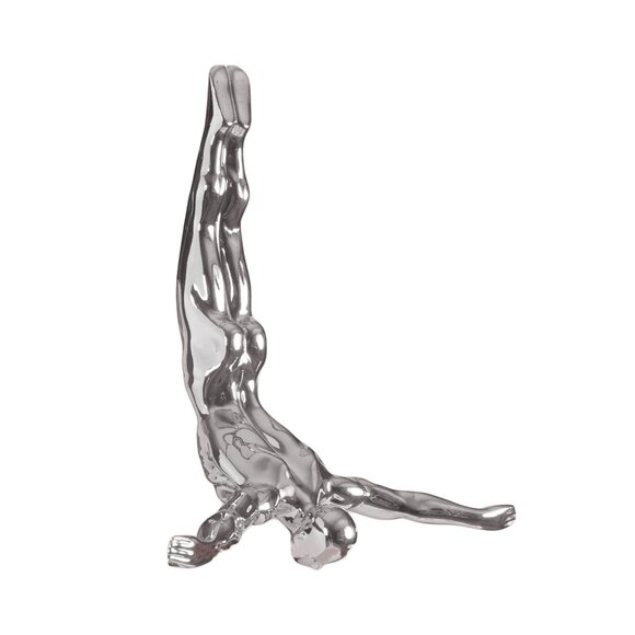 Wall Diver Home Decor Classic Wall-Art Sculpture | 1-Piece | Silver - Picture 2 of 5